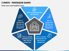 5 Parts - Pentagon Shape PPT Slide 2