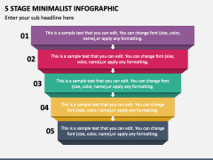 5 Stage Minimalist Infographic PPT Slide 1