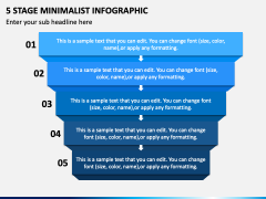 5 Stage Minimalist Infographic PPT Slide 2