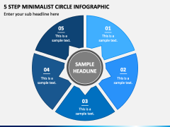 5 Step Minimalist Circle Infographic PPT Slide 2