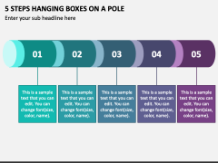 5 Steps Hanging Boxes on a Pole PPT Slide 1