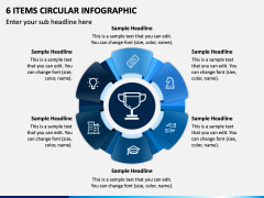 6 Items Circular Infographic PPT Slide 2