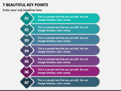 7 Beautiful Key Points PPT Slide 1