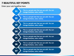 7 Beautiful Key Points PPT Slide 2