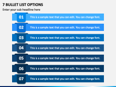 7 Bullet List Options PPT Slide 2