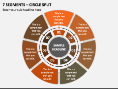 7 Segments - Circle Split PPT Slide 1