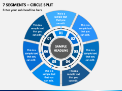 7 Segments - Circle Split PPT Slide 2