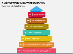 7 Step Upward Arrow Infographic PPT Slide 1