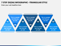 7 Step Zigzag Infographic - Triangular Style PPT Slide 2