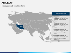 Asia map PPT slide 14