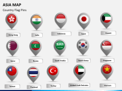 Asia map PPT slide 22