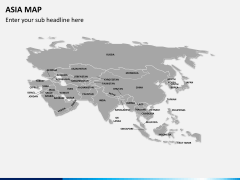 Asia map PPT slide 6