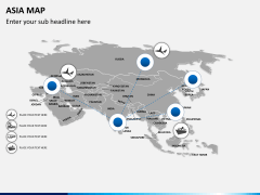 Asia map PPT slide 8