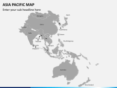 Asia - pacific map PPT slide 1