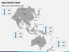 Asia - pacific map PPT slide 15