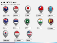 Asia - pacific map PPT slide 17