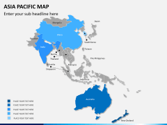 Asia - pacific map PPT slide 2