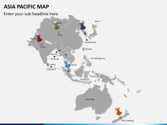 Asia - pacific map PPT slide 3