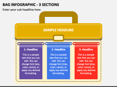 Bag Infographic - 3 Sections PPT Slide 1