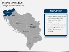 Balkan states map PPT slide 11