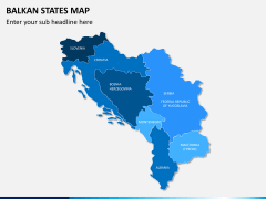 Balkan states map PPT slide 2