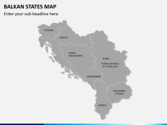 Balkan states map PPT slide 3