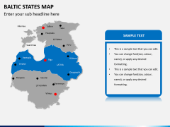 Baltic states map PPT slide 10