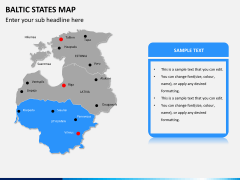 Baltic states map PPT slide 11