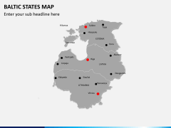 Baltic states map PPT slide 3