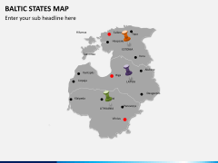 Baltic states map PPT slide 5