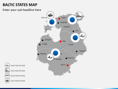 Baltic states map PPT slide 7