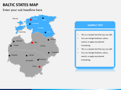 Baltic states map PPT slide 9