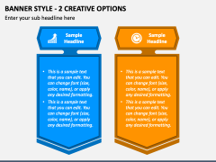 Banner Style - 2 Creative Options PPT Slide 1