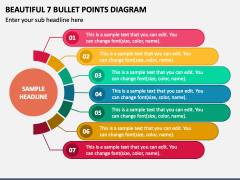 Beautiful 7 Bullet Points Diagram PPT Slide 1