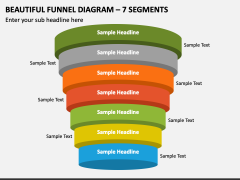Beautiful Funnel Diagram - 7 Segments PPT Slide 1