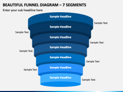 Beautiful Funnel Diagram - 7 Segments PPT Slide 2
