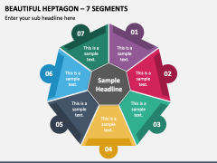Beautiful Heptagon - 7 Segments PPT Slide 1