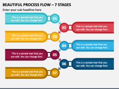 Beautiful Process Flow - 7 Stages PPT Slide 1
