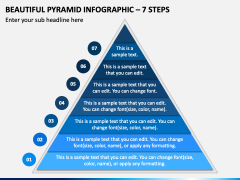 Beautiful Pyramid Infographic - 7 Steps PPT Slide 2