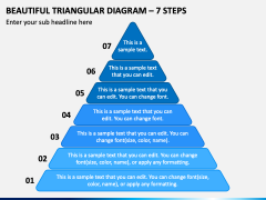 Beautiful Triangular Diagram - 7 Steps PPT Slide 2
