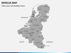 Benelux map PPT slide 2