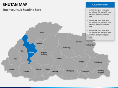 Bhutan map PPT slide 10