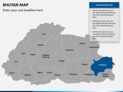 Bhutan map PPT slide 11
