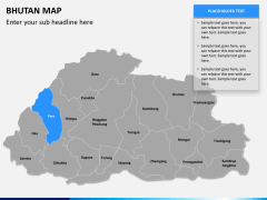 Bhutan map PPT slide 12