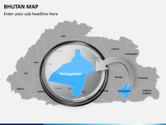 Bhutan map PPT slide 13