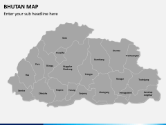 Bhutan map PPT slide 2