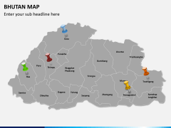 Bhutan map PPT slide 3