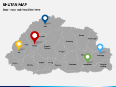 Bhutan map PPT slide 4
