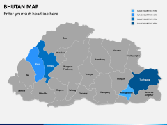 Bhutan map PPT slide 8