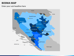 Bosnia map PPT slide 1